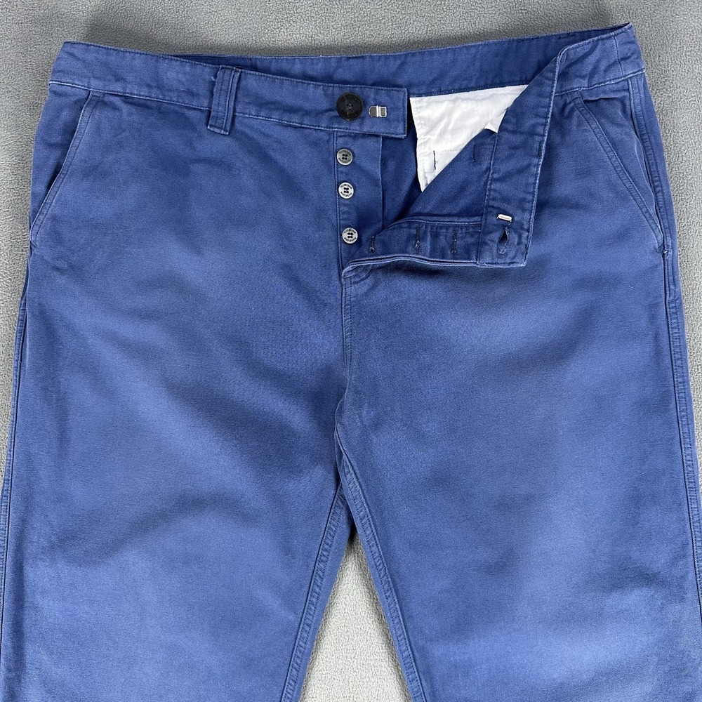 Vilebrequin Pants Trousers Mens 3XL Blue Button Fly Minimalist‎ Quiet Luxury